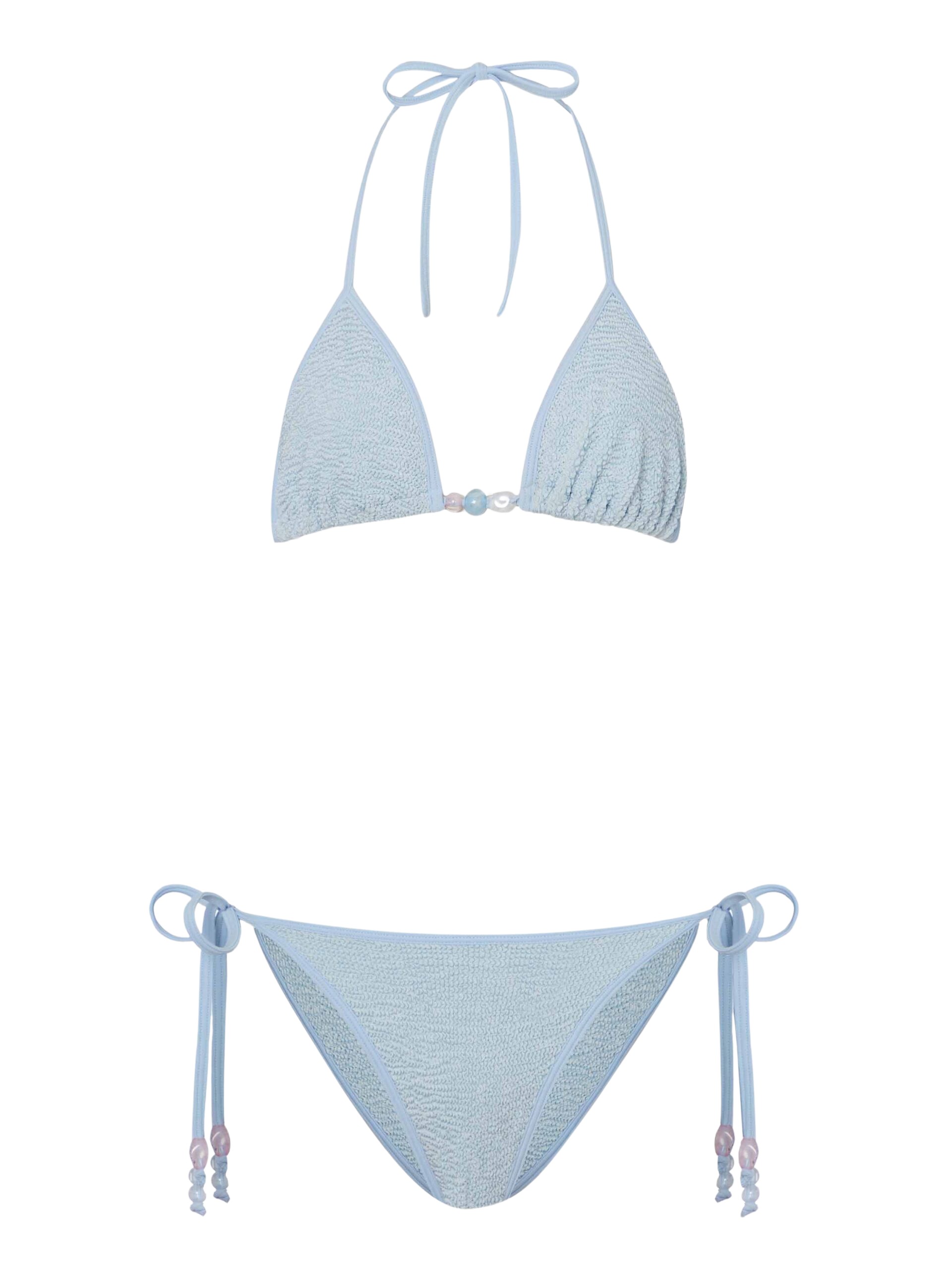 Hunza G Gina Beaded Bikini
Metallic Ice Blue