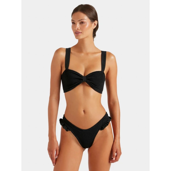 Black - Hunza G Crinkle Swimwear - One Size - Shop at Luxury Shoes 