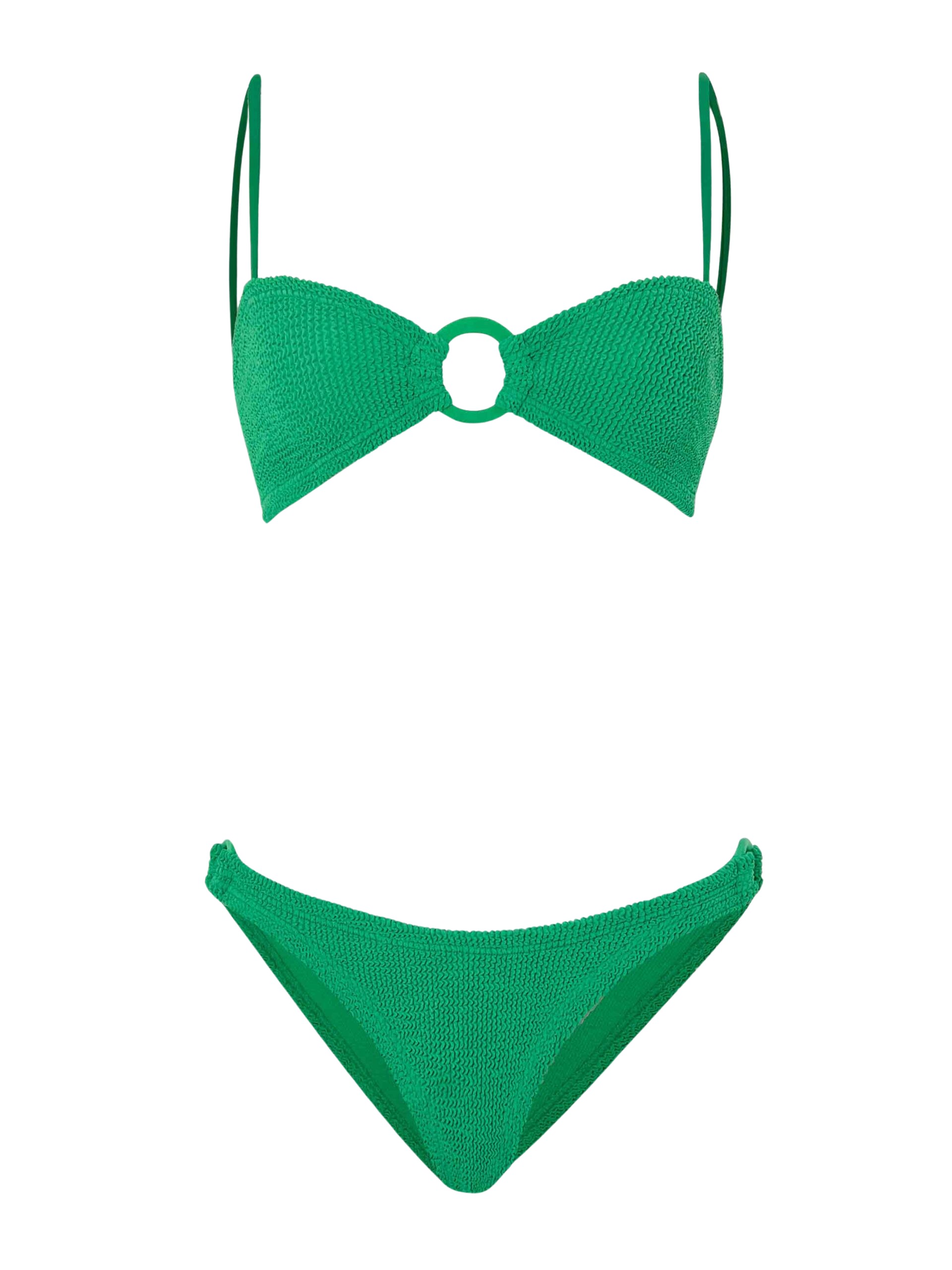 Hunza G Misty Bikini With Tonal Hoops
Emerald