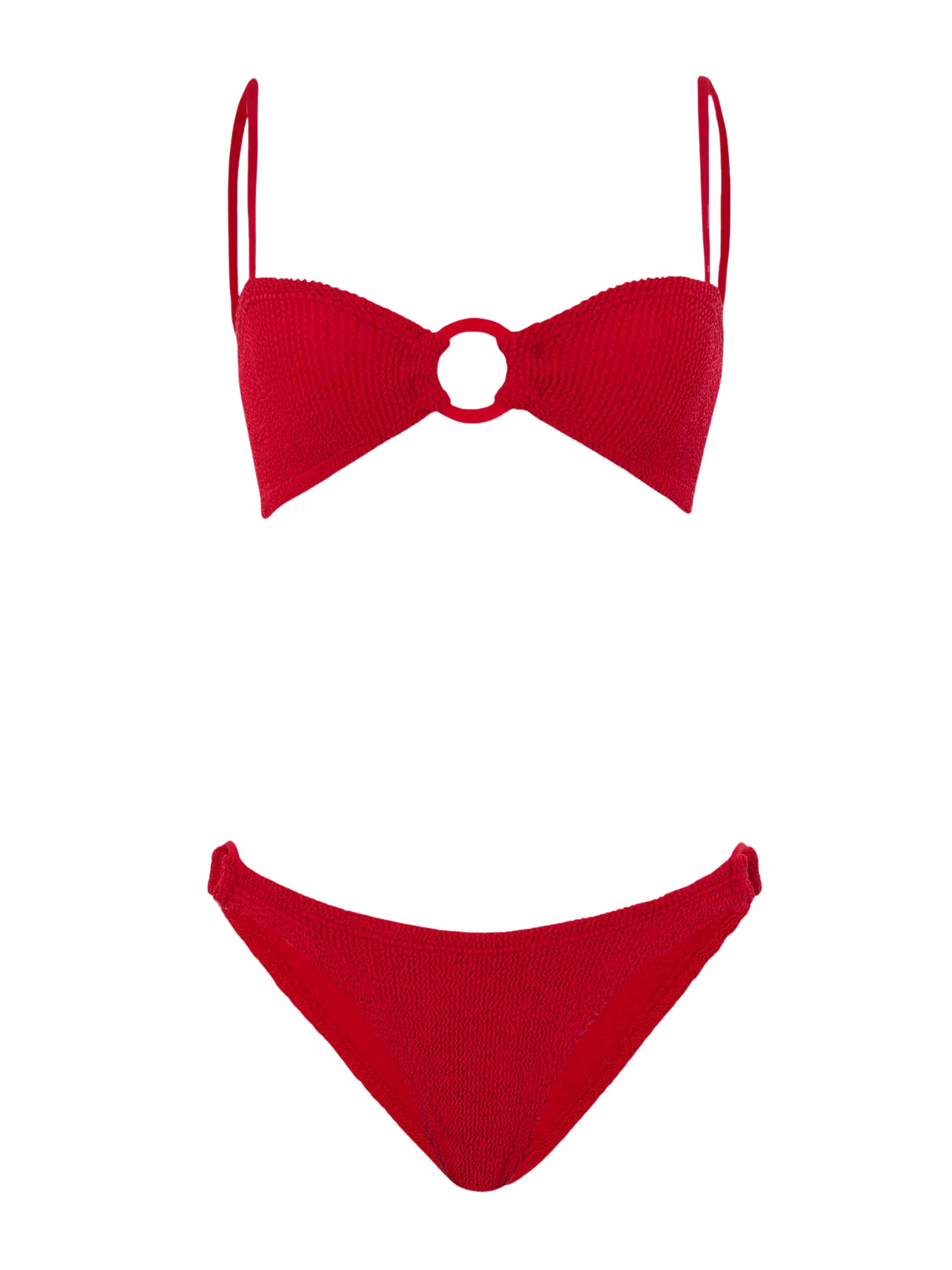 Hunza G Misty Bikini With Tonal Hoops
Red