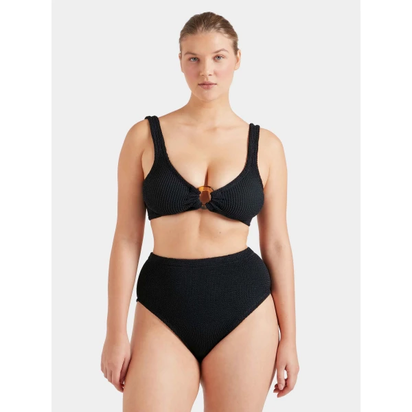 Black - Hunza G Crinkle Swimwear - One Size - Shop at Luxury Shoes 