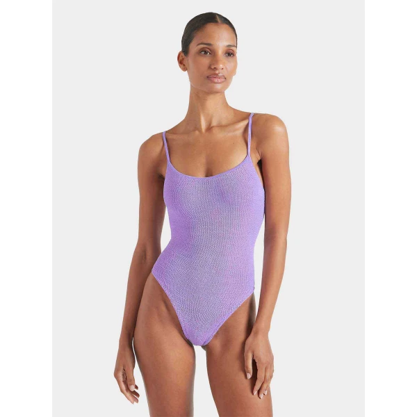Lilac - Hunza G Crinkle Swimwear - One Size - Shop at Luxury Shoes 