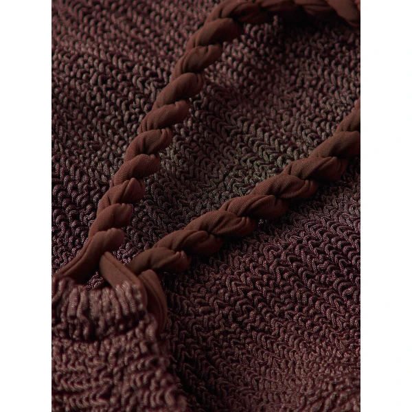 Metallic Chocolate - Hunza G Crinkle Swimwear - One Size - Shop at Luxury Shoes 