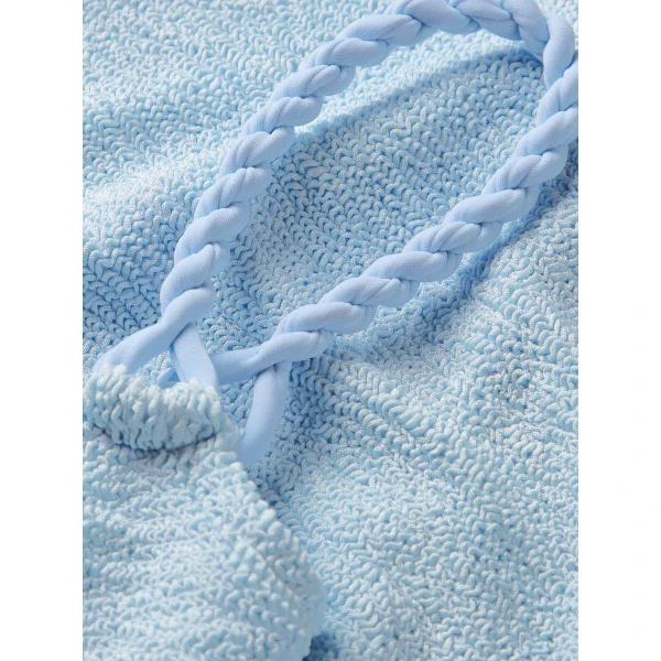 Metallic Ice Blue - Hunza G Crinkle Swimwear - One Size - Shop at Luxury Shoes 