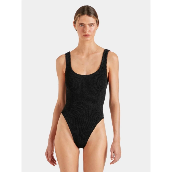 Black - Hunza G Crinkle Swimwear - One Size - Shop at Luxury Shoes 