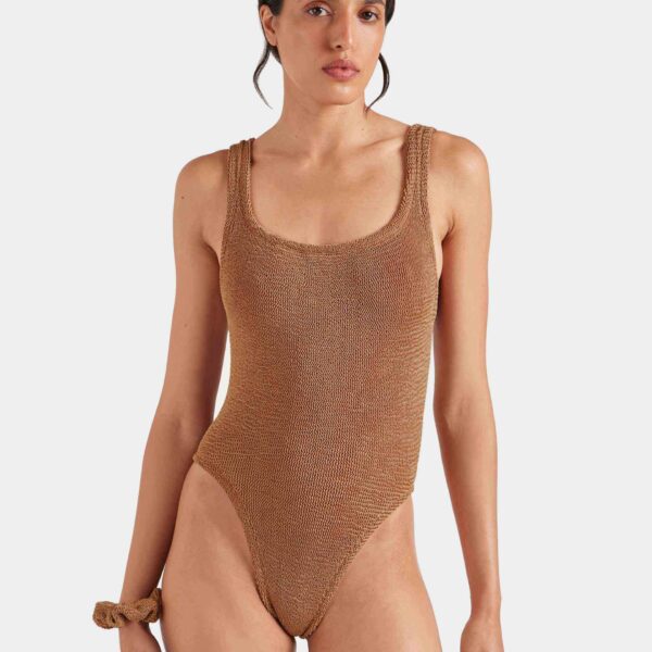Hunza G Square Neck Swim
Metallic Cocoa, view 2