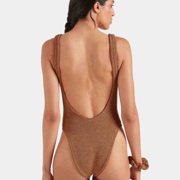 Hunza G Square Neck Swim
Metallic Cocoa, view 3