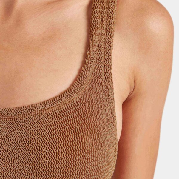 Hunza G Square Neck Swim
Metallic Cocoa, view 4