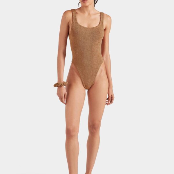 Hunza G Square Neck Swim
Metallic Cocoa, view 5