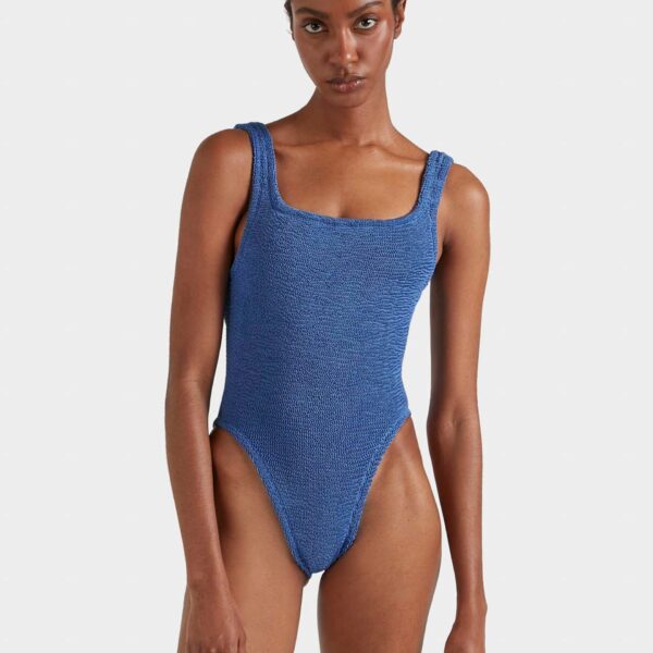 Hunza G Square Neck Swim
Metallic Denim, view 2