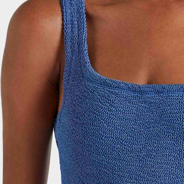 Hunza G Square Neck Swim
Metallic Denim, view 4