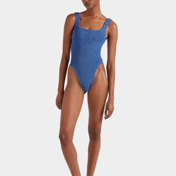 Hunza G Square Neck Swim
Metallic Denim, view 5