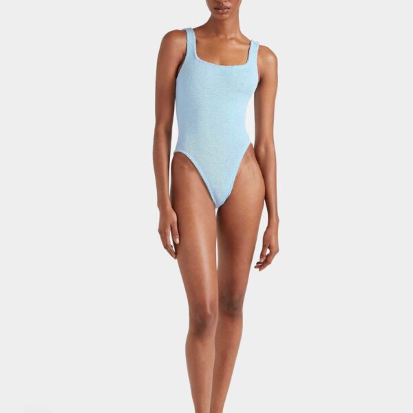 Hunza G Square Neck Swim
Metallic Ice Blue, view 5