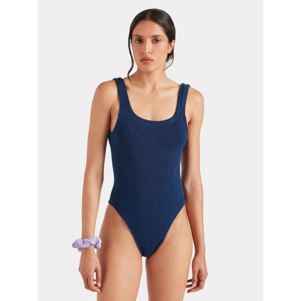 Navy - Hunza G Crinkle Swimwear - One Size - Shop at Luxury Shoes 