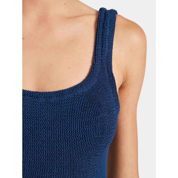 Navy - Hunza G Crinkle Swimwear - One Size - Shop at Luxury Shoes 