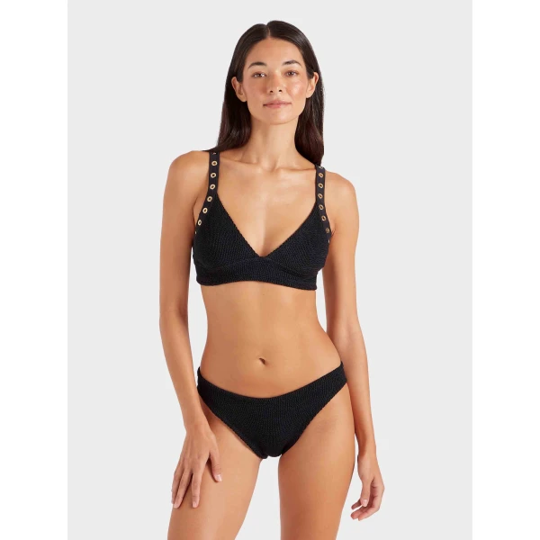 Black/Gold - Hunza G Crinkle Swimwear - One Size - Shop at Luxury Shoes 