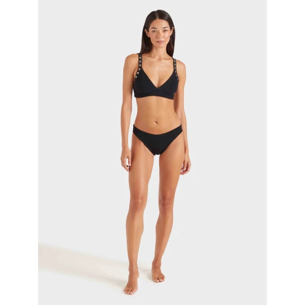 Black/Gold - Hunza G Crinkle Swimwear - One Size - Shop at Luxury Shoes 