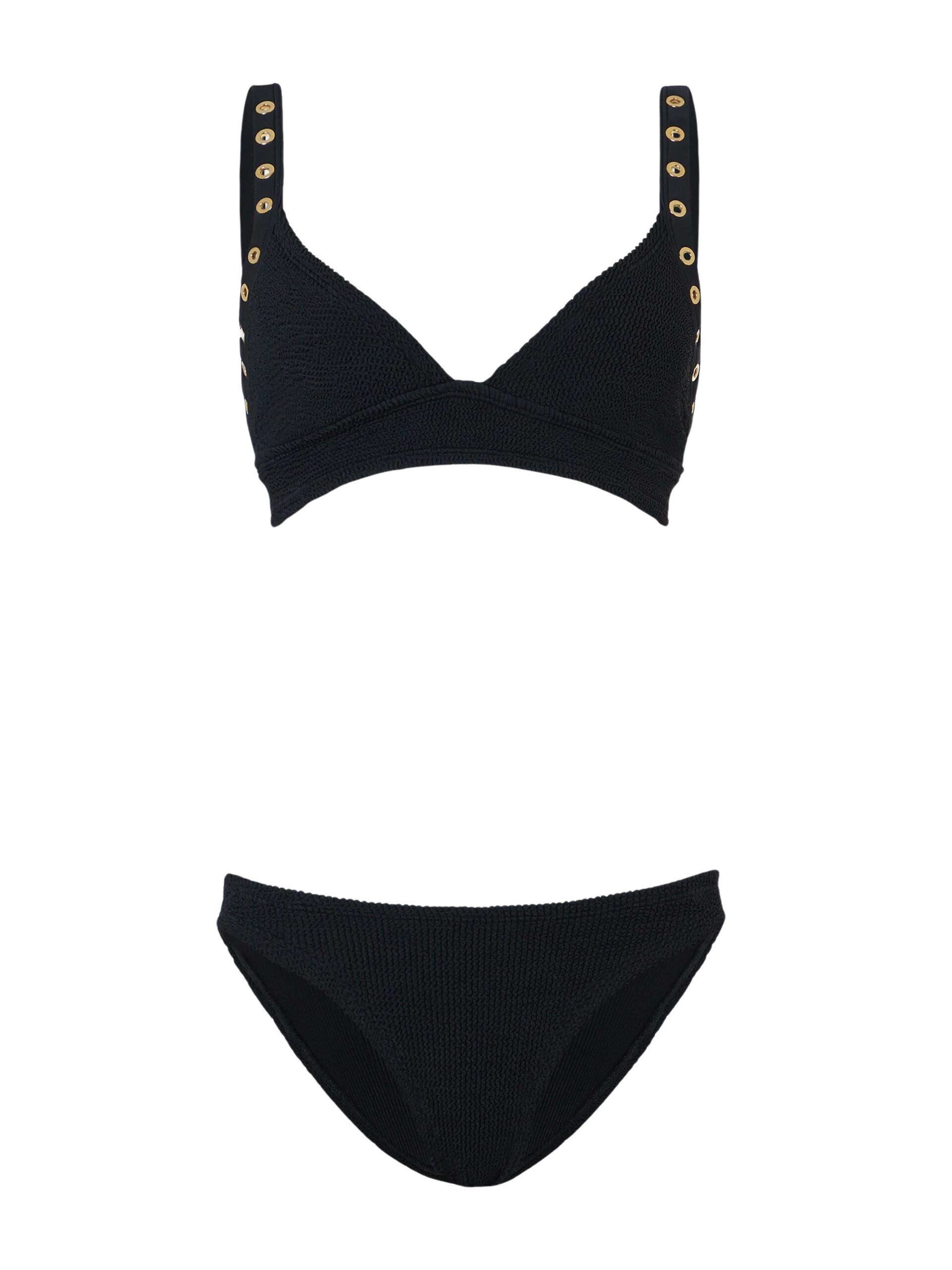 Hunza G Tessa Eyelet Bikini
Black/Gold