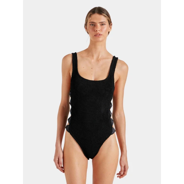 Black - Hunza G Crinkle Swimwear - One Size - Shop at Luxury Shoes 