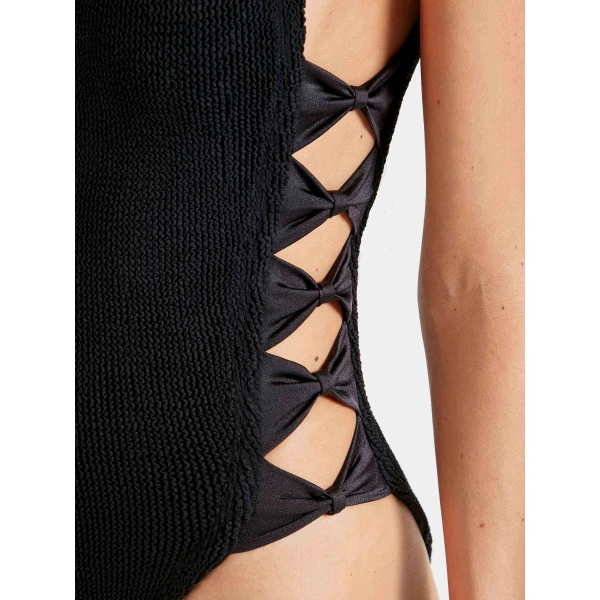 Black - Hunza G Crinkle Swimwear - One Size - Shop at Luxury Shoes 
