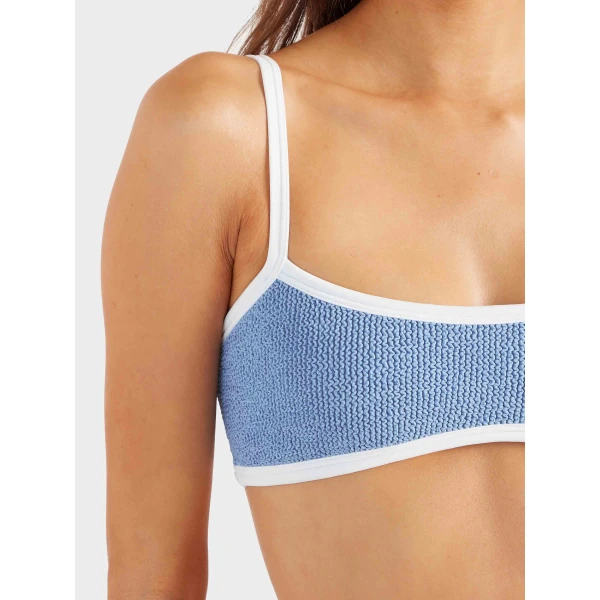 Cornflower/White - Hunza G Crinkle Swimwear - One Size - Shop at Luxury Shoes 
