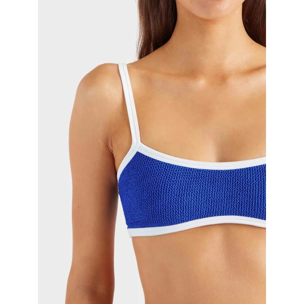 Royal Blue/White - Hunza G Crinkle Swimwear - One Size - Shop at Luxury Shoes 