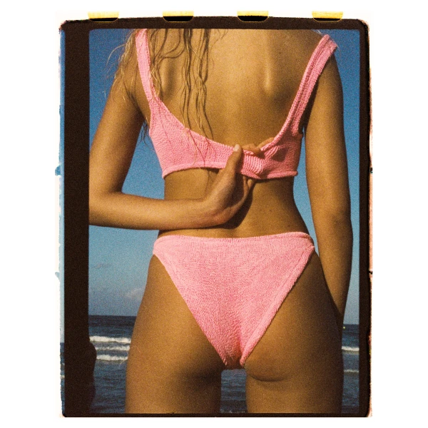 Bubblegum - Hunza G Crinkle Swimwear - One Size - Shop at Luxury Shoes 