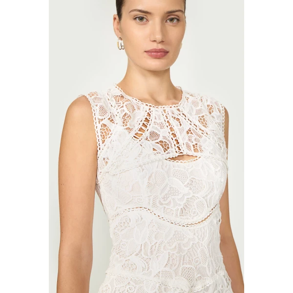 Costarellos Dresses - Romantic Greek Lace - Shop at Luxury Shoes 