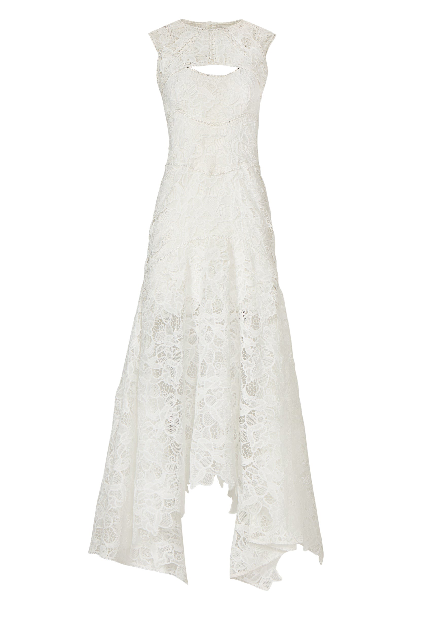 Costarellos Janica Guipure Lace Gown