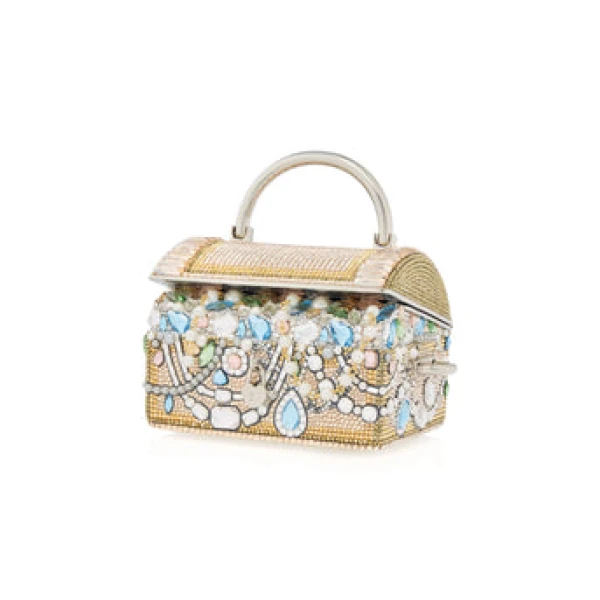 Judith Leiber Abundance Treasure Chest - Judith Leiber Crystal Clutch - Luxury Evening Bag - Shop at Luxury Shoes 