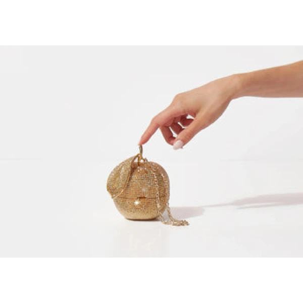 Judith Leiber Apple Golden Delicious - Judith Leiber Crystal Clutch - Luxury Evening Bag - Shop at Luxury Shoes 