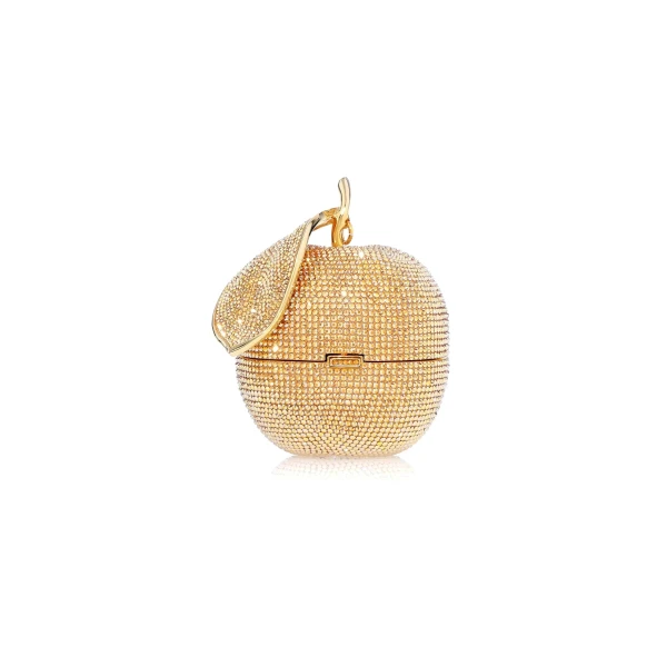 Judith Leiber Apple Golden Delicious - Judith Leiber Crystal Clutch - Luxury Evening Bag - Shop at Luxury Shoes 