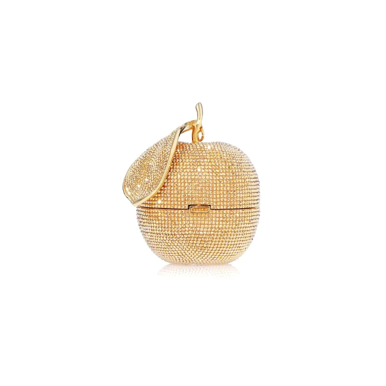 Judith Leiber Apple Golden Delicious - Judith Leiber Crystal Clutch - Luxury Evening Bag - Shop at Luxury Shoes 