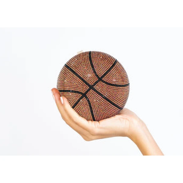 Judith Leiber Basketball - Judith Leiber Crystal Clutch - Luxury Evening Bag - Shop at Luxury Shoes 