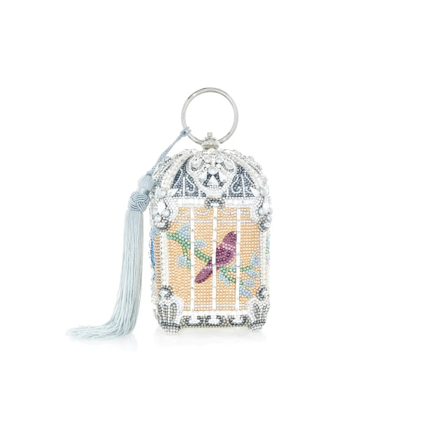 Judith Leiber Birdcage Solarium Handbag - Judith Leiber Crystal Clutch - Luxury Evening Bag - Shop at Luxury Shoes 