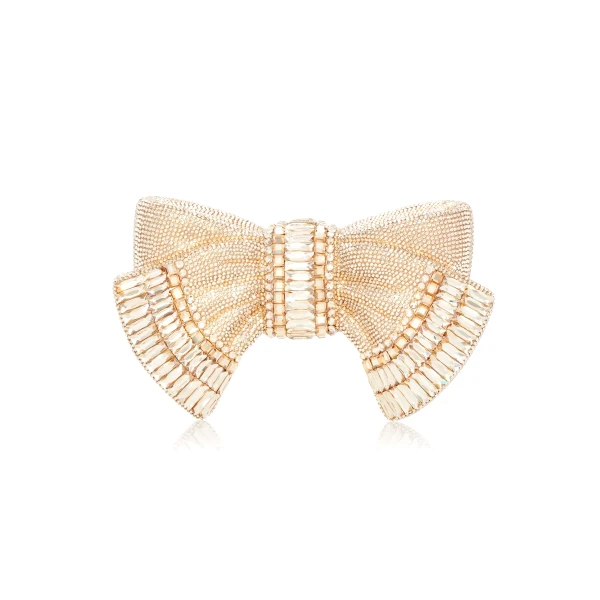 Judith Leiber Bow Deco Gems Champagne - Judith Leiber Crystal Clutch - Luxury Evening Bag - Shop at Luxury Shoes 