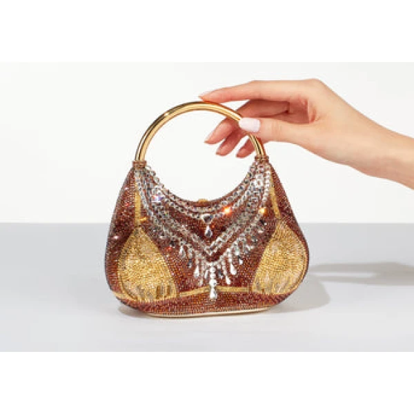 Judith Leiber Bust Gold Bikini Bag - Judith Leiber Crystal Clutch - Luxury Evening Bag - Shop at Luxury Shoes 