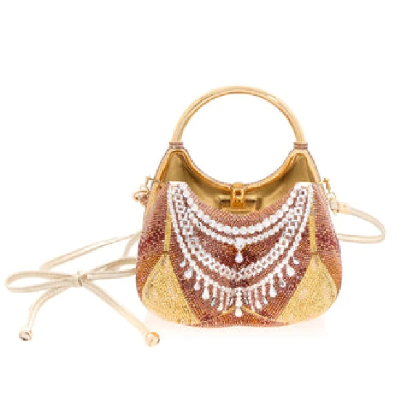 Judith Leiber Bust Gold Bikini Bag - Judith Leiber Crystal Clutch - Luxury Evening Bag - Shop at Luxury Shoes 