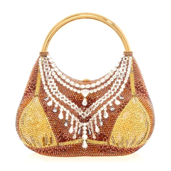 Judith Leiber Bust Gold Bikini Bag
