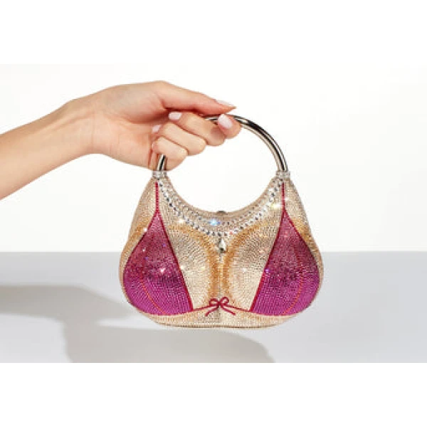 Judith Leiber Bust Pink Bikini - Judith Leiber Crystal Clutch - Luxury Evening Bag - Shop at Luxury Shoes 