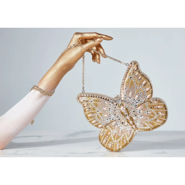 Judith Leiber Butterfly Pearly - Judith Leiber Crystal Clutch - Luxury Evening Bag - Shop at Luxury Shoes 