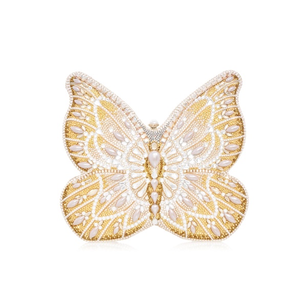 Judith Leiber Butterfly Pearly - Judith Leiber Crystal Clutch - Luxury Evening Bag - Shop at Luxury Shoes 