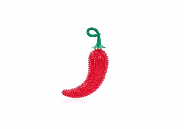 Judith Leiber Chili Pepper Pillbox Jalapeño - Judith Leiber Crystal Clutch - Luxury Evening Bag - Shop at Luxury Shoes 