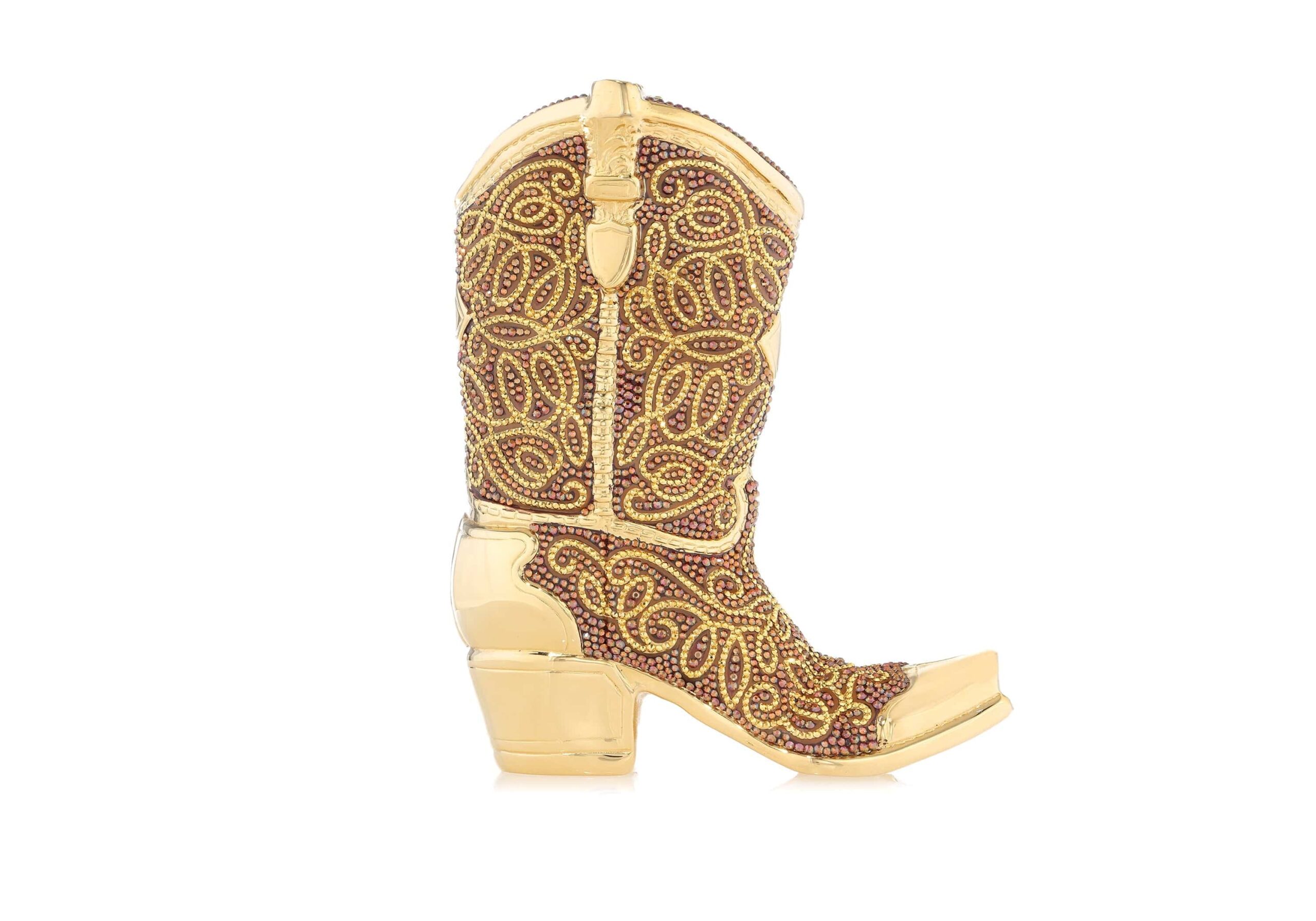 Judith Leiber Cowboy Boot Austin Brown - Judith Leiber Crystal Clutch - Luxury Evening Bag - Shop at Luxury Shoes 
