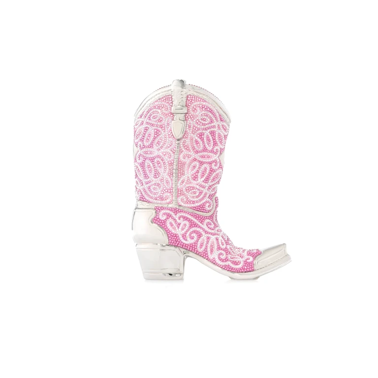 Judith Leiber Cowboy Boot Austin Pink Purse - Judith Leiber Crystal Clutch - Luxury Evening Bag - Shop at Luxury Shoes 