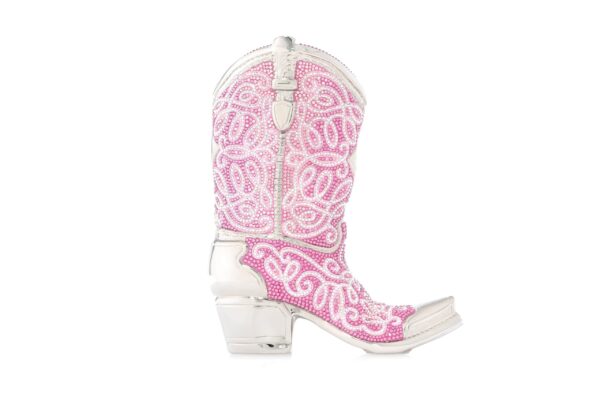 Judith Leiber Cowboy Boot Austin Pink Purse - Judith Leiber Crystal Clutch - Luxury Evening Bag - Shop at Luxury Shoes 