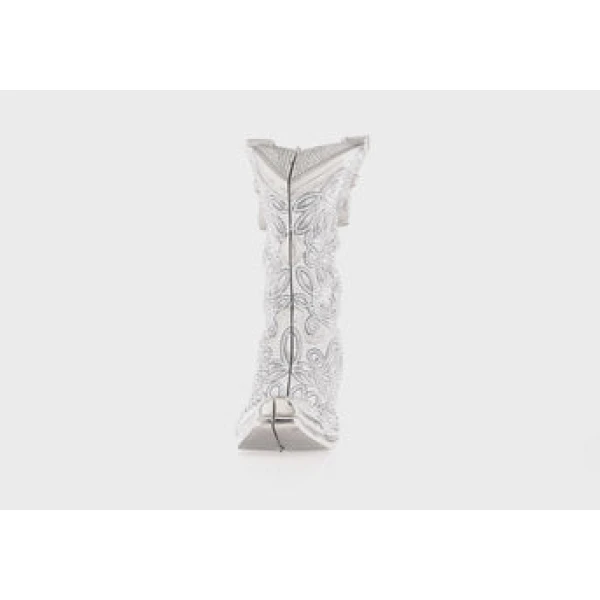 Judith Leiber Cowboy Boot Austin Silver Purse - Judith Leiber Crystal Clutch - Luxury Evening Bag - Shop at Luxury Shoes 
