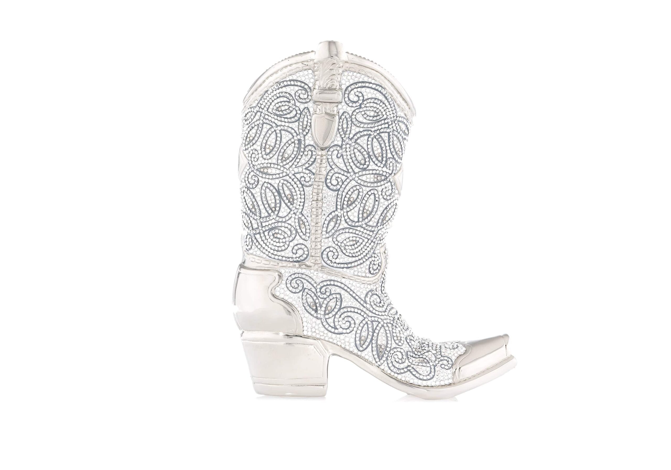 Judith Leiber Cowboy Boot Austin Silver Purse - Judith Leiber Crystal Clutch - Luxury Evening Bag - Shop at Luxury Shoes Judith Leiber Cowboy Boot Austin Silver Purse - Judith Leiber Crystal Clutch - Luxury Evening Bag - Shop at Luxury Shoes