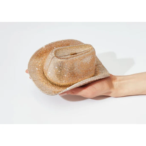 Judith Leiber Cowboy Hat Cheyenne Purse - Judith Leiber Crystal Clutch - Luxury Evening Bag - Shop at Luxury Shoes 