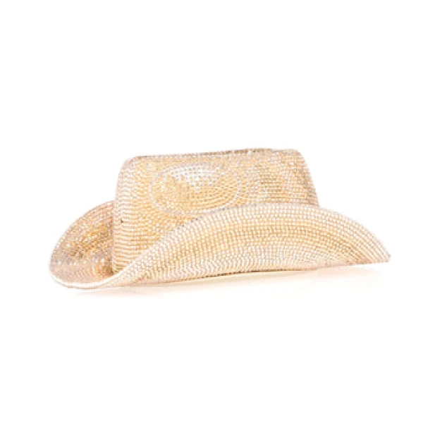 Judith Leiber Cowboy Hat Cheyenne Purse - Judith Leiber Crystal Clutch - Luxury Evening Bag - Shop at Luxury Shoes 